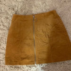 mustard yellow skirt